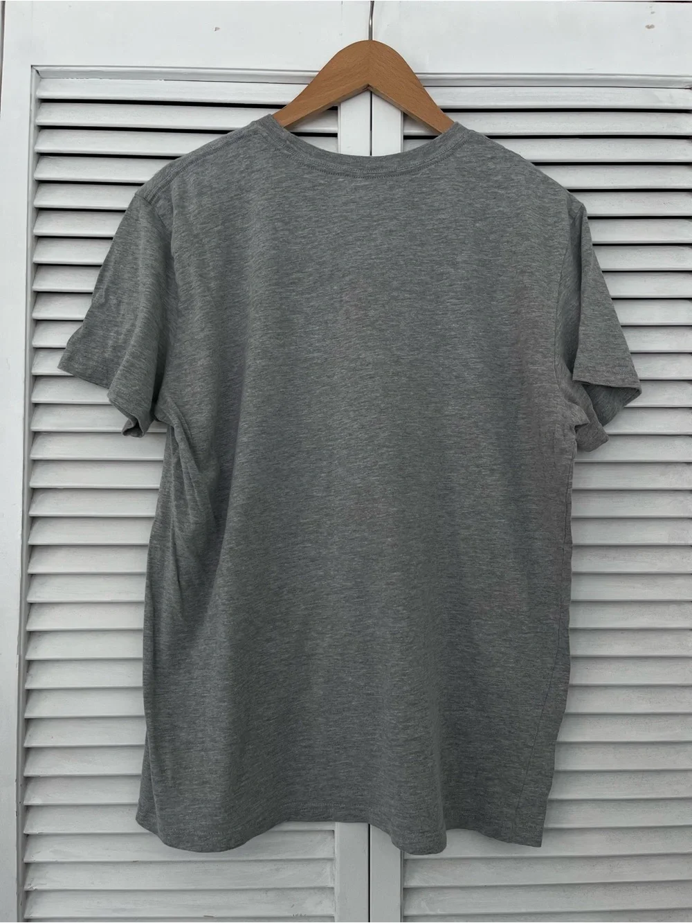 adidas Men's Gray Short Sleeve Tee with Multicolor Logo Blocks